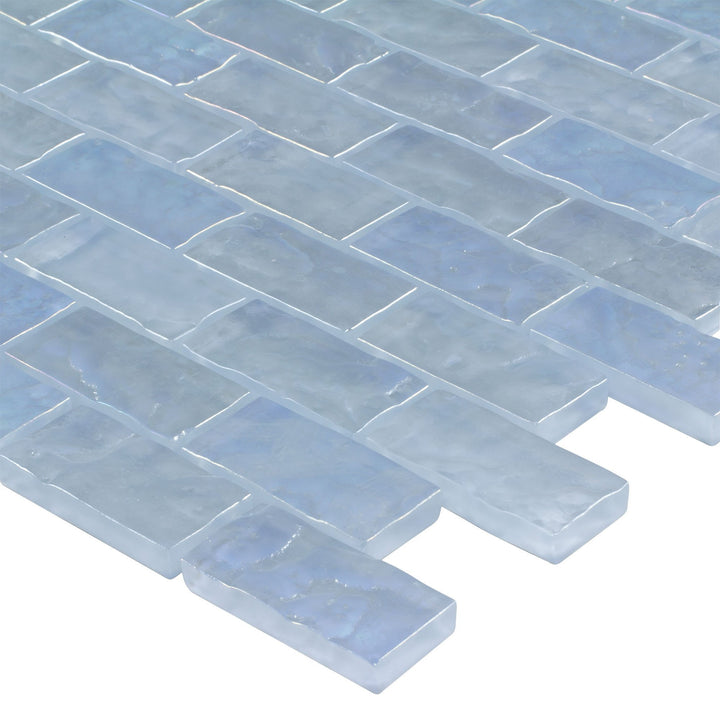 Glacial Seas, 1" x 2" - Glass Tile by Anthology