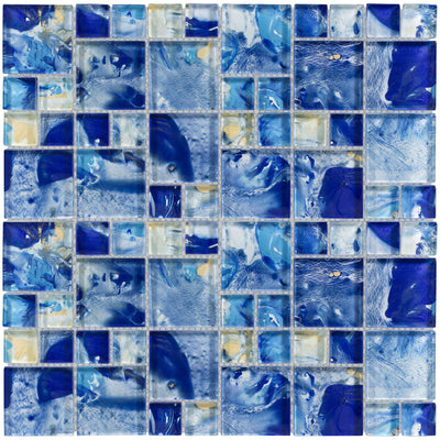 Island Gulf, Mixed | ANTHSPIG | Mosaic Glass Tile for Pools & Spas