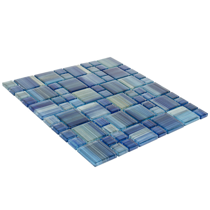 Neptune Blocks, Mixed | Glass Tile by Anthology