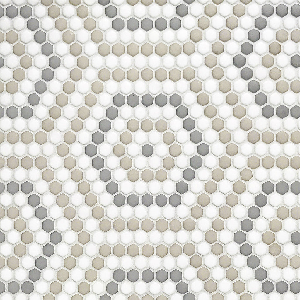 Belfort Country, Hexagon Mosaic Tile | Geometro Glass Tile – AquaBlu ...