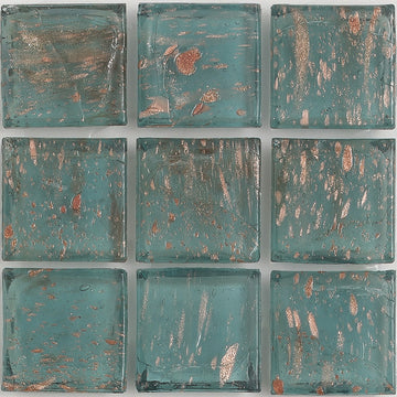 Larimar Aventurina 1x1 Glass Tile | E11.178.05S | American Glass Mosaics