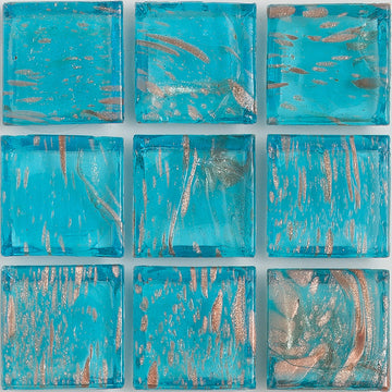 Zircon Aventurina 1x1 Glass Tile | E11.225.05S | American Glass Mosaics