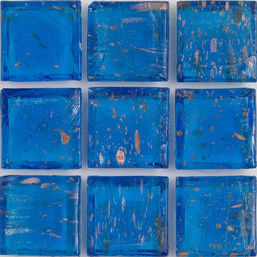 Tanzanite Aventurina 1x1 Glass Tile | E11.236.05S | American Glass Mosaics