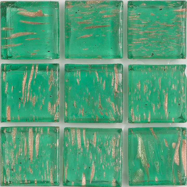 Malachite Aventurina 1x1 Glass Tile | E11.242.05S | American Glass Mosaics