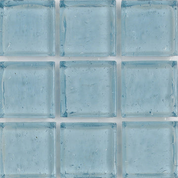 Aquamarine Clear 1x1 Glass Tile | E11.379.01S | American Glass Mosaics