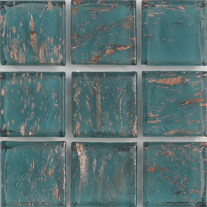 Flourite Aventurina 1x1 Glass Tile | E11.389.05S | American Glass Mosaics