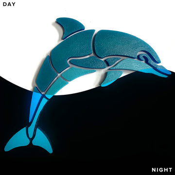 Happy Dolphin, Right | DOL4-S-R | Glow in the Dark Pool Mosaics