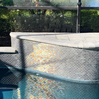 Grey 1" X 2" Mosaic Tile | VIDILLUGREY12 | Aquatica Glass Pool Tile ...