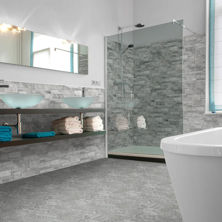 Grey Ledgerstone Tile | KRAMARMGREY615 | Porcelain Pool Tile