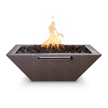 Maya 30" Square Fire and Water Bowl, Powder Coated Metal | The Outdoor Plus - Copper vein 