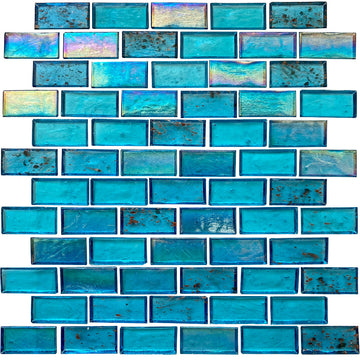 Santorini, 1" x 2" Staggered | Glass Tile | American Glass Mosaicsv