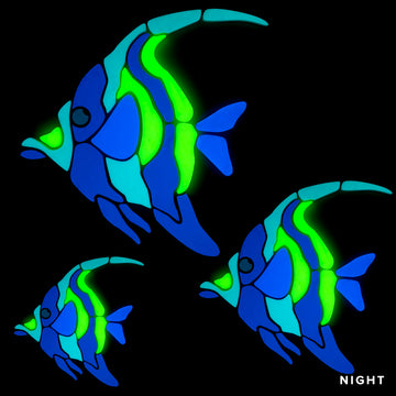 Moorish Idol Fish Family | MIF-FAM | Glow in the Dark Pool Mosaics