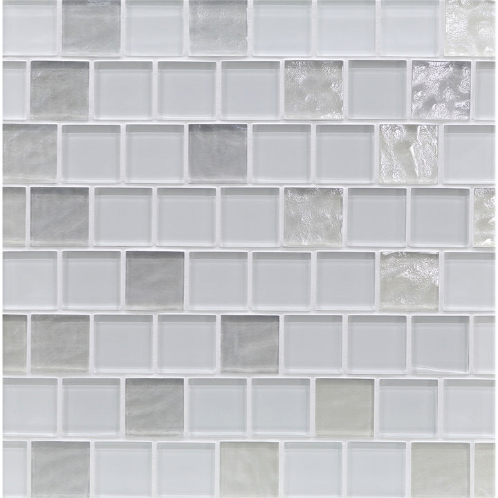 Mist Mixed, 1-1/2" x 1-1/2" Glass Pool Tile | Murrine Mosaics