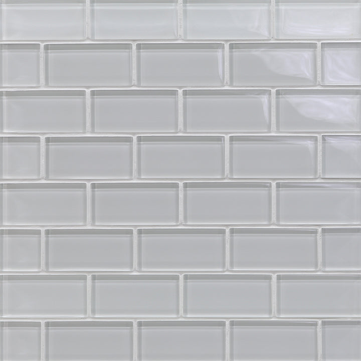 Mist Natural, 1-1/2" x 3" Glass Pool Tile | Murrine Mosaics