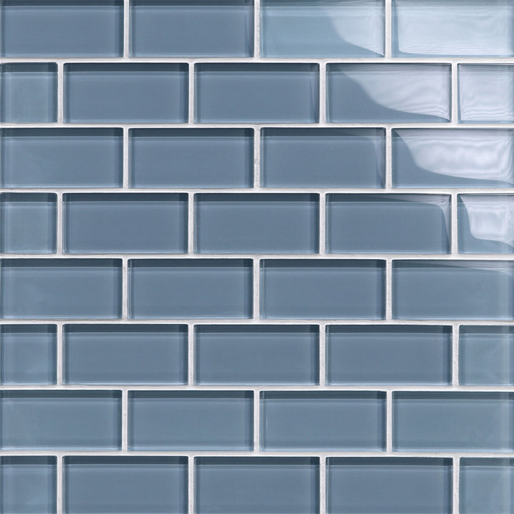 Morning Sky Natural, 1-1/2" x 3" Glass Pool Tile | Murrine Mosaics