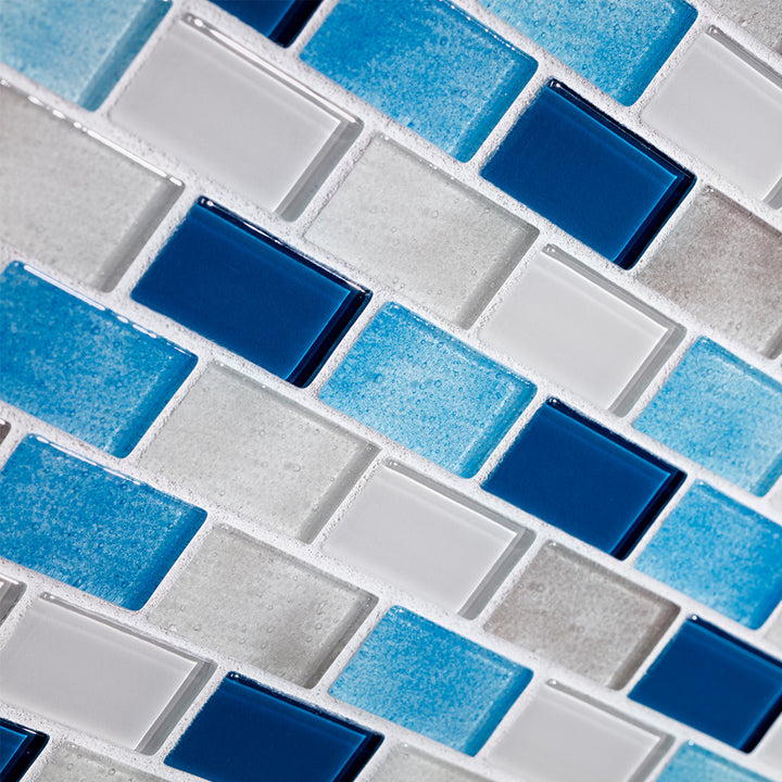 Big Sky Natural, 3/4" x 1-5/8" Glass Pool Tile | Murrine Mosaics