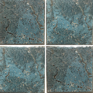 PATINA-7 - Caribbean Blue, 6" x 6" (4 pcs, 1 sqft) - Porcelain Pool Tile - Fujiwa