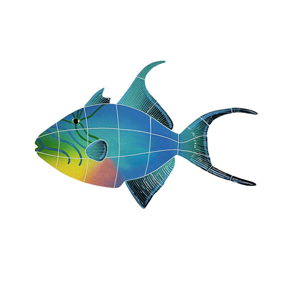 Queen Triggerfish | QTRMCM | Pool Mosaic – AquaBlu Mosaics