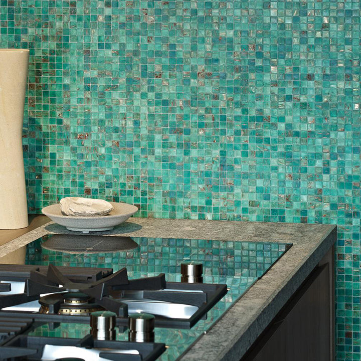 Maldive, 5/8" x 5/8" Glass Tile | Mosaic Pool Tile by SICIS