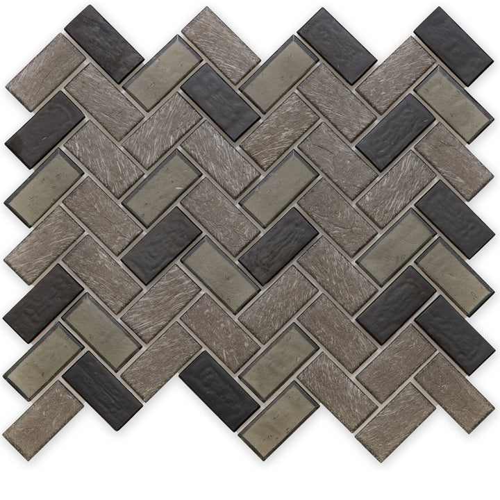 Fossil, Herringbone - Glass Tile