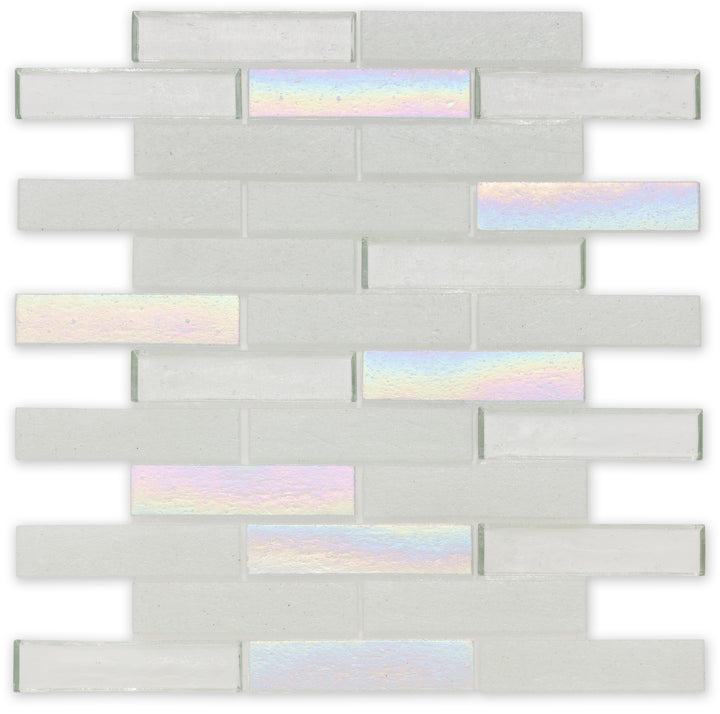 Iceberg, 1" x 4" Staggered - Glass Tile