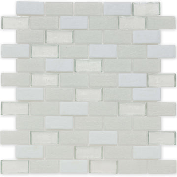 Snowfall, 1" x 2" Glass Mosaic Tile | E12SNOWXXB | American Glass Mosaics