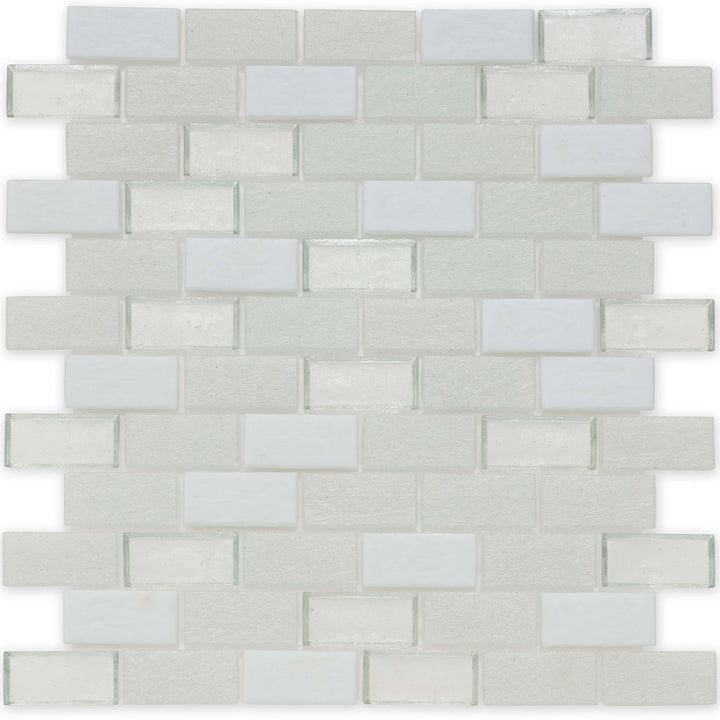 Snowfall, 1" x 2" Glass Mosaic Tile | E12SNOWXXB | American Glass Mosaics