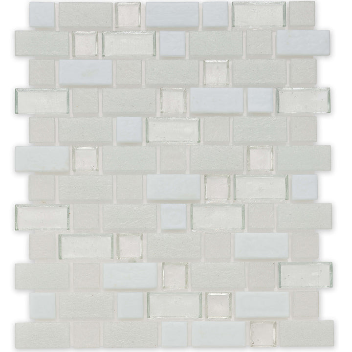 Snowfall, Morse Glass Mosaic Tile | E00SNOWXXM | American Glass Mosaics