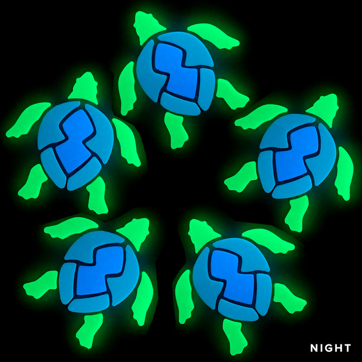 Swimming Turtle x 5 | Glow in the Dark Pool Mosaics | Element Glo