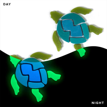 Swimming Turtle x 2 | STU-S2 | Glow in the Dark Pool Mosaics