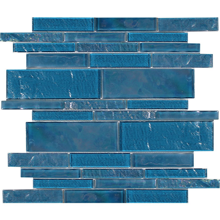 Treasure Series Topazstone Linear Mosaic Tile | TASTREATOPAZSTML | Tesoro Glass Tile