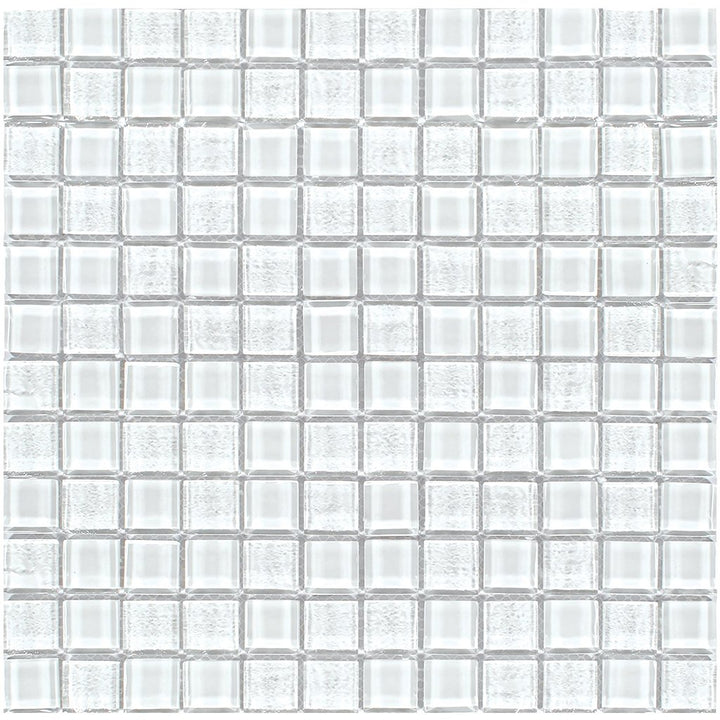 Treasure Series Whitestone 1" x 1" Mosaic Tile | TASTREAWHITEST1 | Tesoro Glass Tile