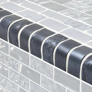 TRIM-GX82348S1 - Silver, Trim - Glass Tile