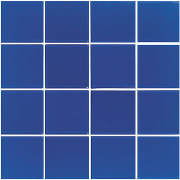 Crystal Series Cobalt Solid 3" x 3" Glass Tile | TRMCRYSCOBALSOL3 | Tesoro Mosaic Tile