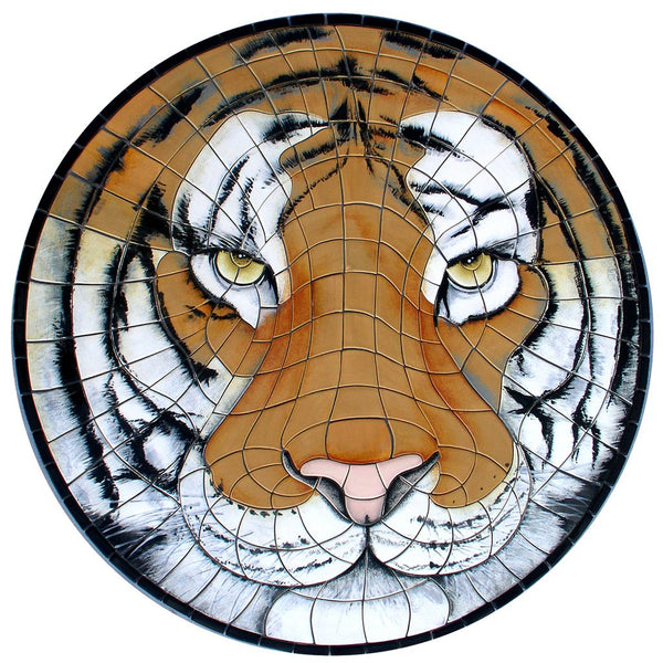 Tiger Face (Special Order) - Pool Mosaic