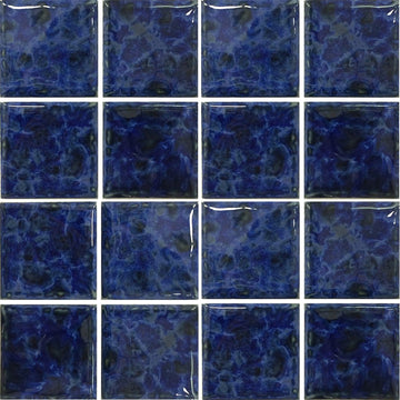 VENIZ-345 - Navy Blue, 3" x 3" - Porcelain Pool Tile - Fujiwa