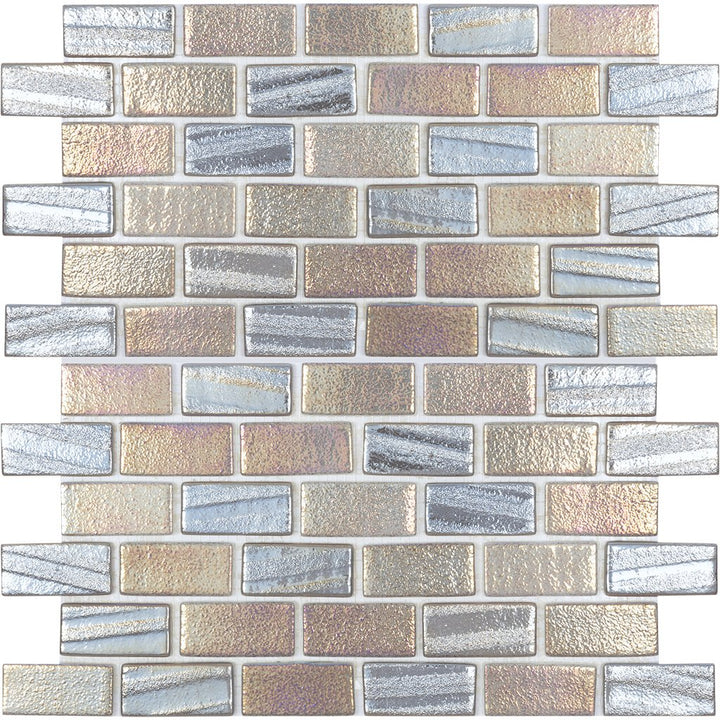 Grey 1" x 2" Mosaic Tile | VIDILLUGREY12 | Aquatica Glass Pool Tile