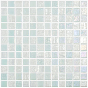 FUSION WHITE - Fusion White, 1" x 1" Vidrepur Glass Mosaic Tile