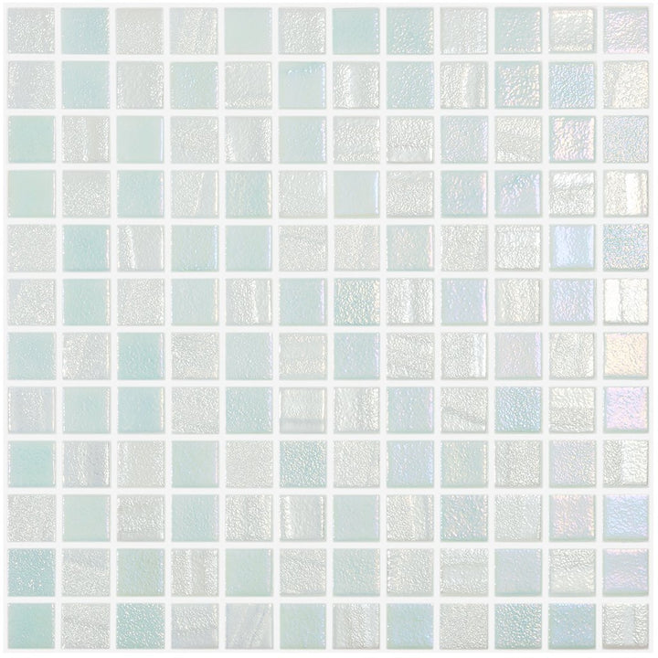 FUSION WHITE - Fusion White, 1" x 1" Vidrepur Glass Mosaic Tile