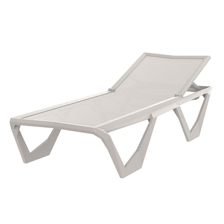 Vondom | Luxury In-Pool and Patio Furniture |  VOXEL SUN LOUNGER, ECRU , 51035-ECRU 