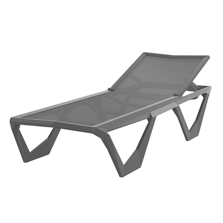 Vondom | Luxury In-Pool and Patio Furniture |  VOXEL SUN LOUNGER, GREY , 51035-GREY 