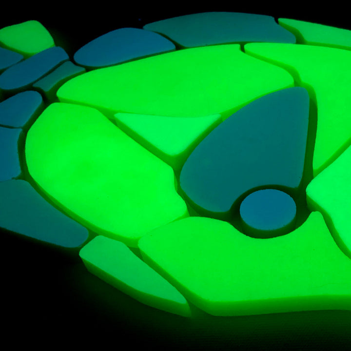 Yellow Tang - Glow in the Dark Pool Mosaic