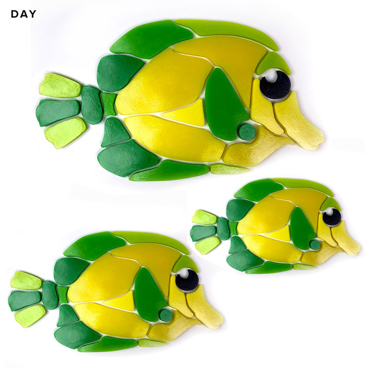 Yellow Tang Family | YT-FAM | Glow in the Dark Pool Mosaics