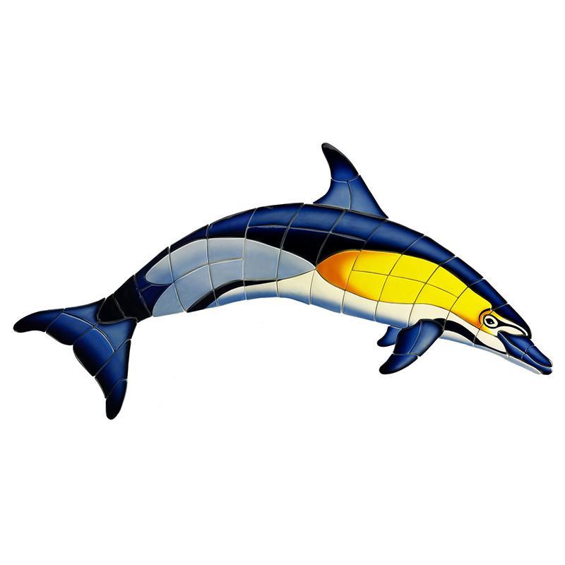 Common Dolphin - A | D1-33 | Pool Mosaic By Custom Mosaics – AquaBlu ...